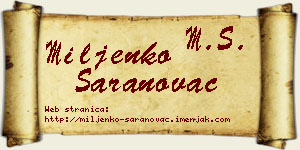 Miljenko Saranovac vizit kartica